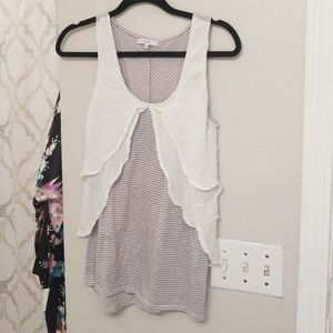 Striped flowy tank top
